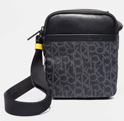 Lac Elk Kc Print Leather Men Sling Bag 96502