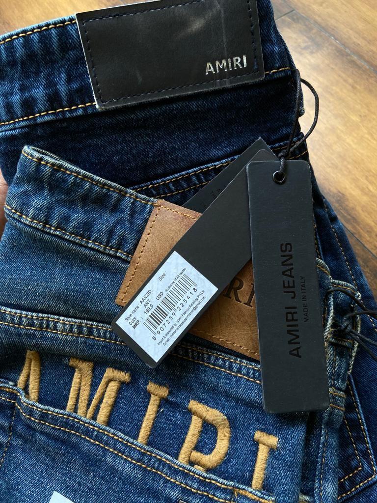 IMA Navy Blue Colour Faded Design With Back Embroidery Surplus Slim Fit Men’s Jeans