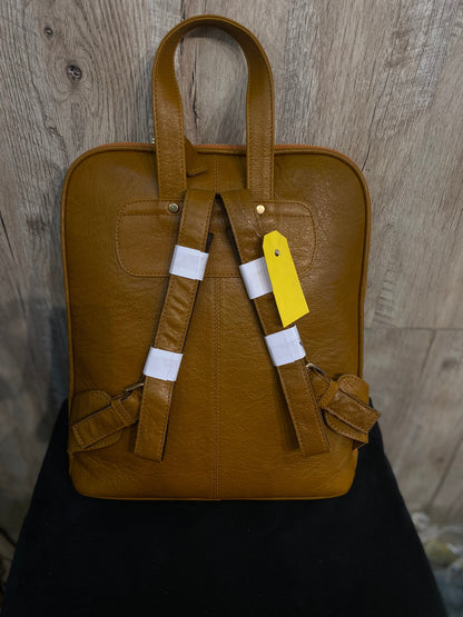 Luxury d’allure Tan Uphl Hair Golden Genuine Leather BackPack 1051