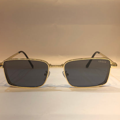 CUG Gold Frame Black Shade Small Frame Unisex Sunglass 2252
