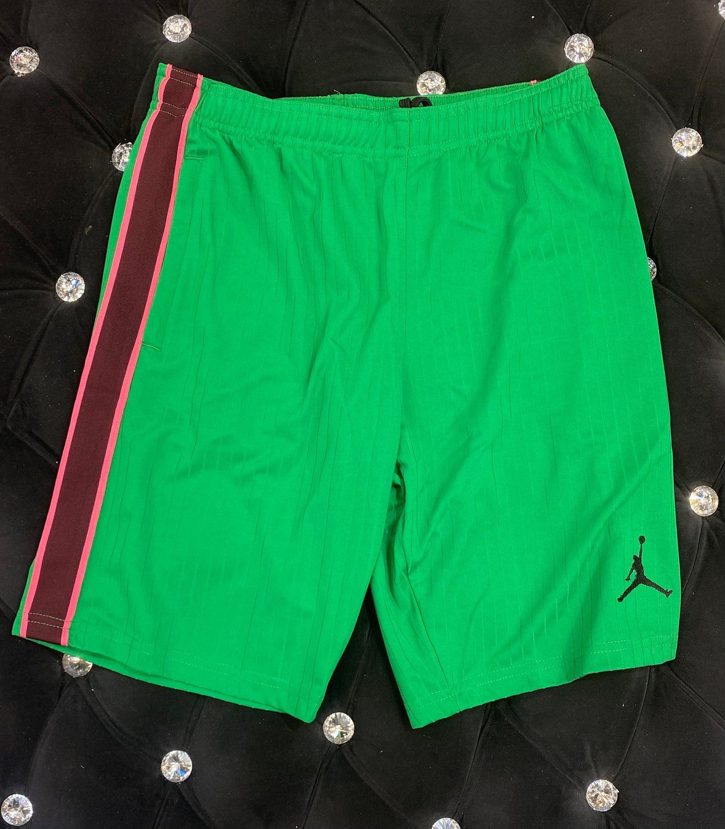 JOR Green Colour With Jor Print Dri Fit Shorts 821338