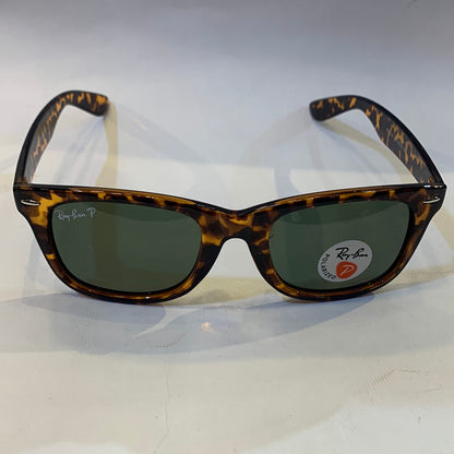 YAR RB Glossy Leopard Frame Black Shade Sunglasses RB2140 901 50 22 3N