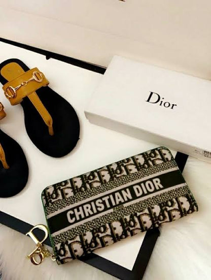 OID Multiple Colour Monogram Print Zipper Ladies Clutch