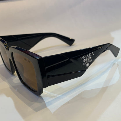 ARP Glossy Black Frame Brown Shade Sunglasses 8795 69 13-143
