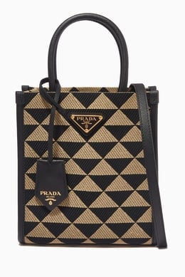ARP PRA Black Colour Tote Bag in Triangolo Jacquard Ladies Bag 4832