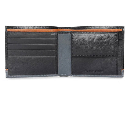 BLACK LEATHER BIFOLD WALLET