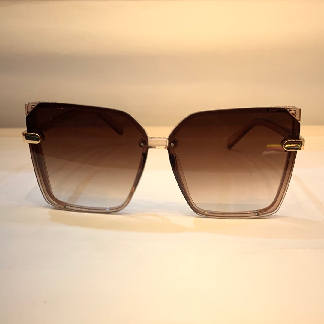 MIJ Transparent Brown Frame Brown Shade Unisex Sunglasses A30106 63 10 139