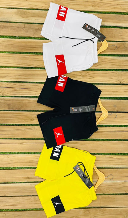 JOR ROJ Black Colour With Yellow Strip Ns Fabric Imported Shorts 108628