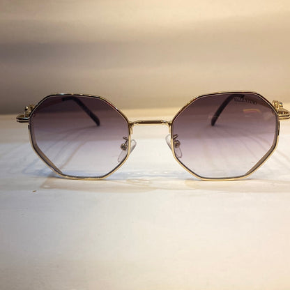LAV Gold Frame Purple Shade Unisex Sunglasses B80 636 1 53 21 142