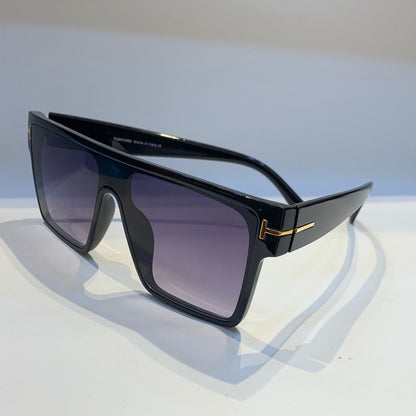Mot Glossy Black Frame Purple White Shade Unisex Sunglass A17 55 19 140