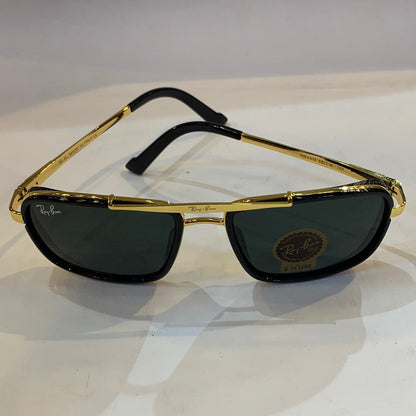 YAR RB Golden Black Frame Black Shade Unisex Sunglass RB4413 58 16-138