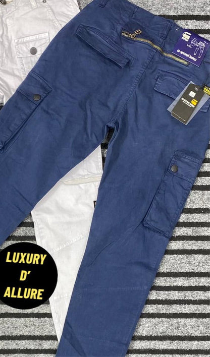 Star G WAR Navy Blue Colour With Six Pockets Denim Cargo 345647 AAA1