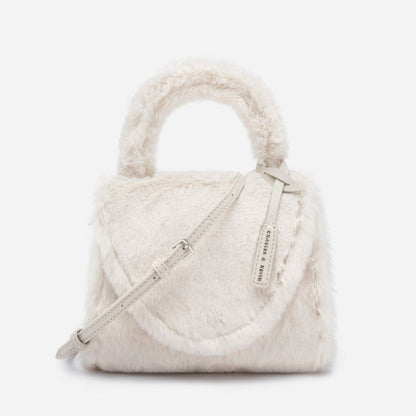 Ladies Fur Charles & Keith Girls Sling Hand Bag