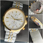 Sof Silver Gold Chain White Dial chronograph Man Watch