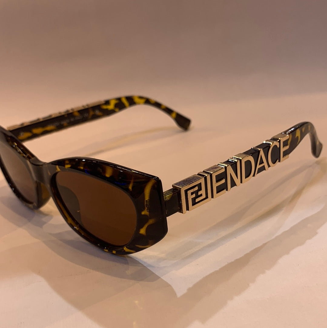NEF Leopard Print Frame Brown Shade Sunglass LH046 50 20-142