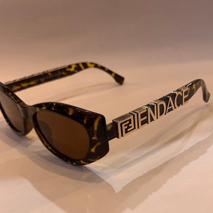 NEF Leopard Print Frame Brown Shade Sunglass LH046 50 20-142