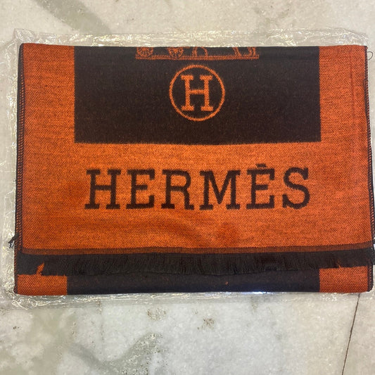 Her Reh Orange Black Colour With Orange Reh Logo Imported Muffler 49033