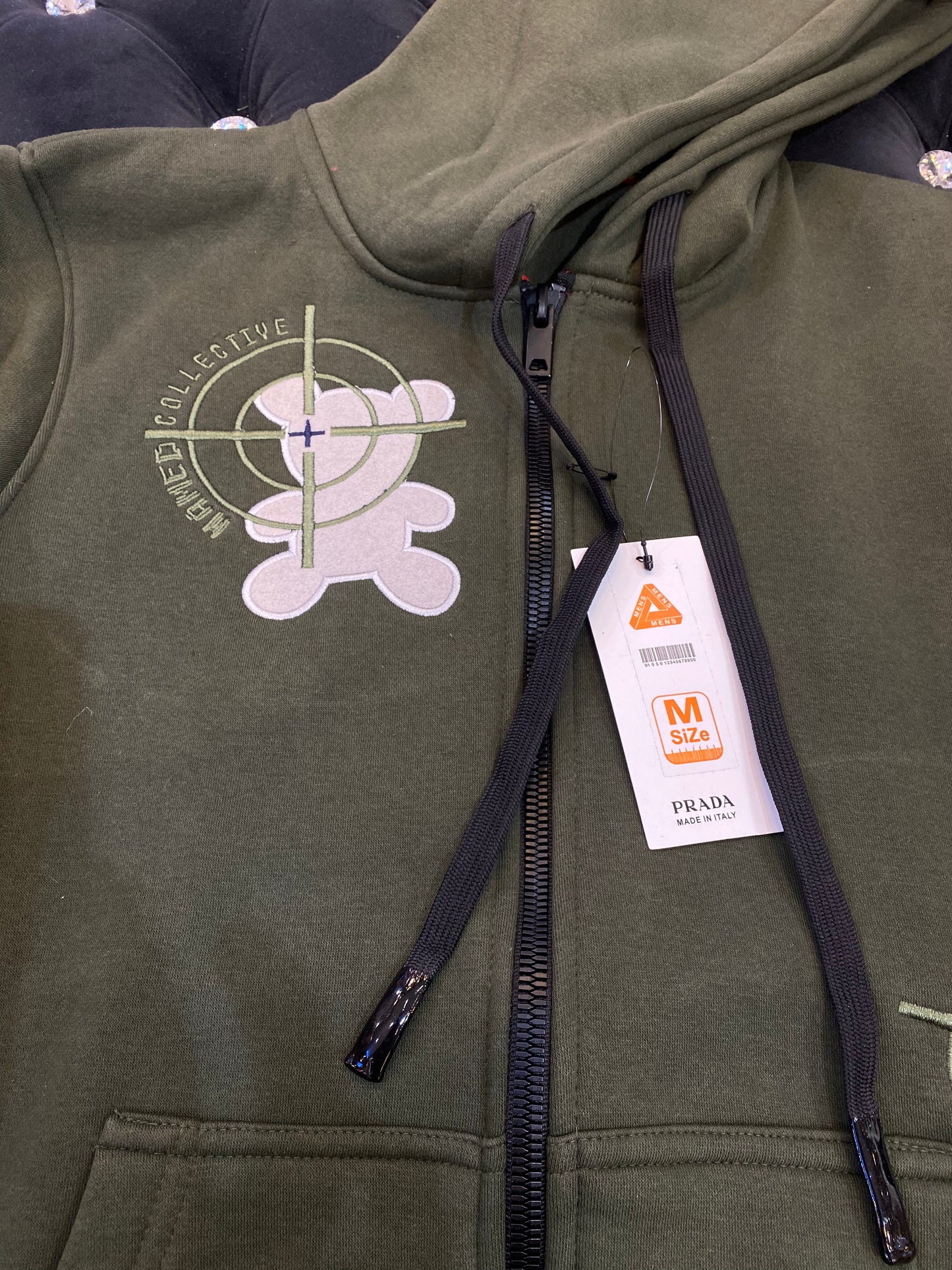 ARP Olive Green Colour Imported Fabric Zipper Hoodie’s 789003