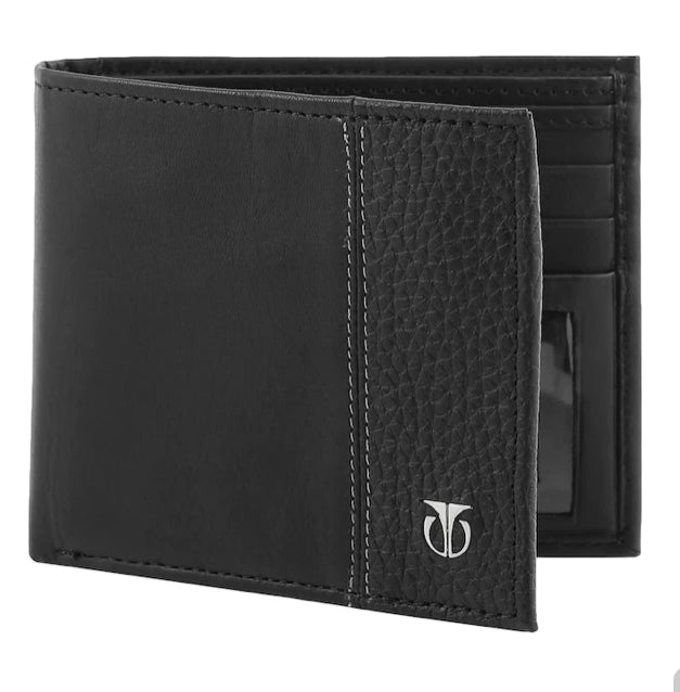 Titan Black Leather Bifold Wallet TW111LM1BK