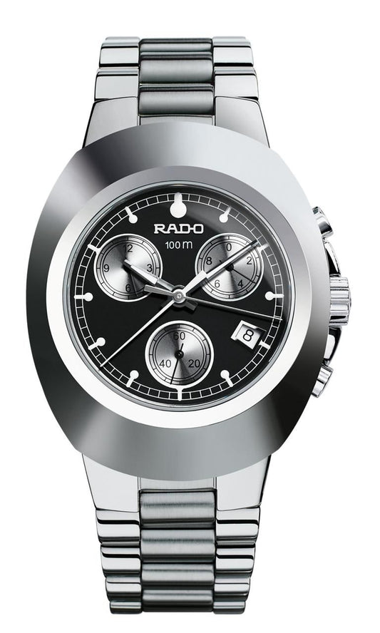 Dar Silver Chain Black Dial Men Watch 900985