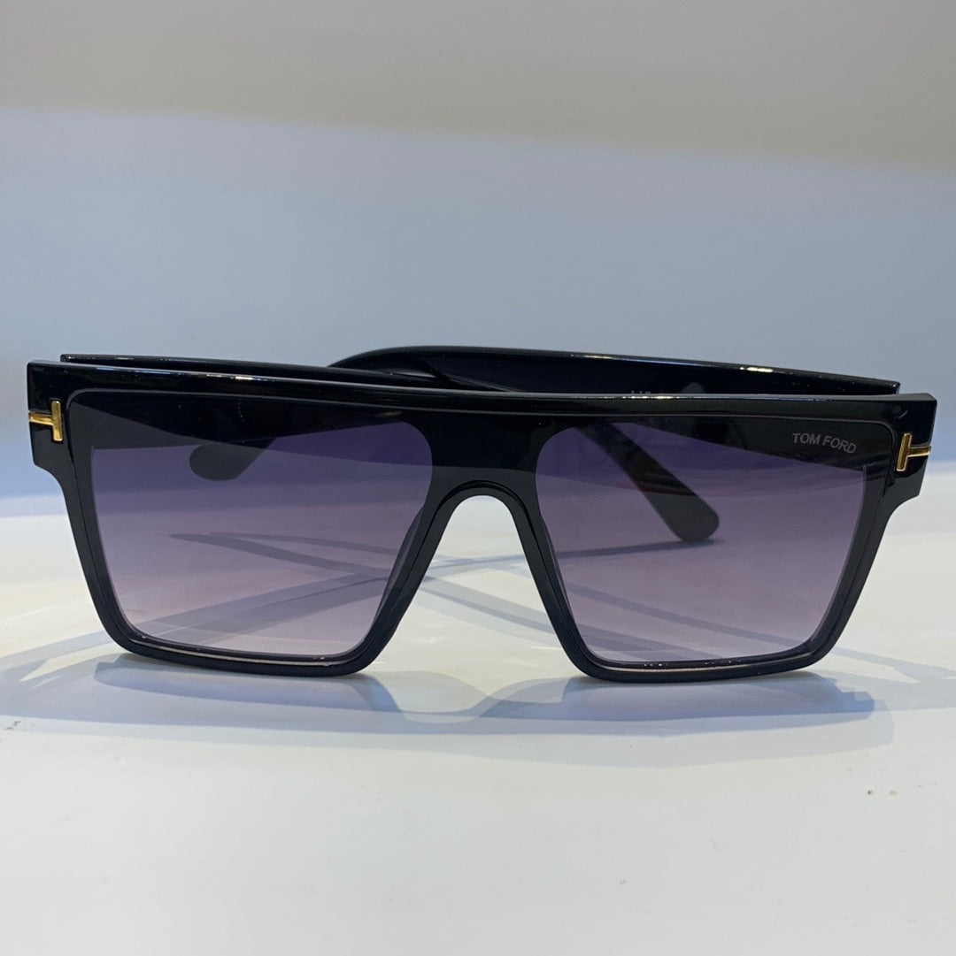 Mot Glossy Black Frame Purple White Shade Unisex Sunglass A17 55 19 140