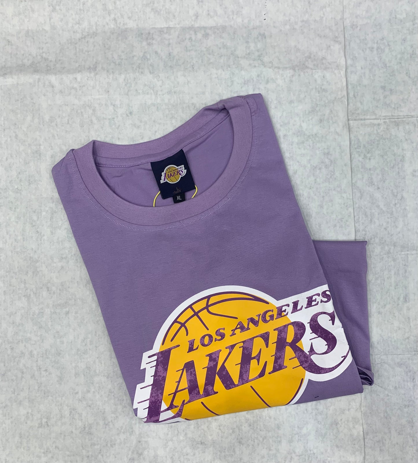 Lakers Purple Colour With Front Print Drop Shoulder Tshirt 50154