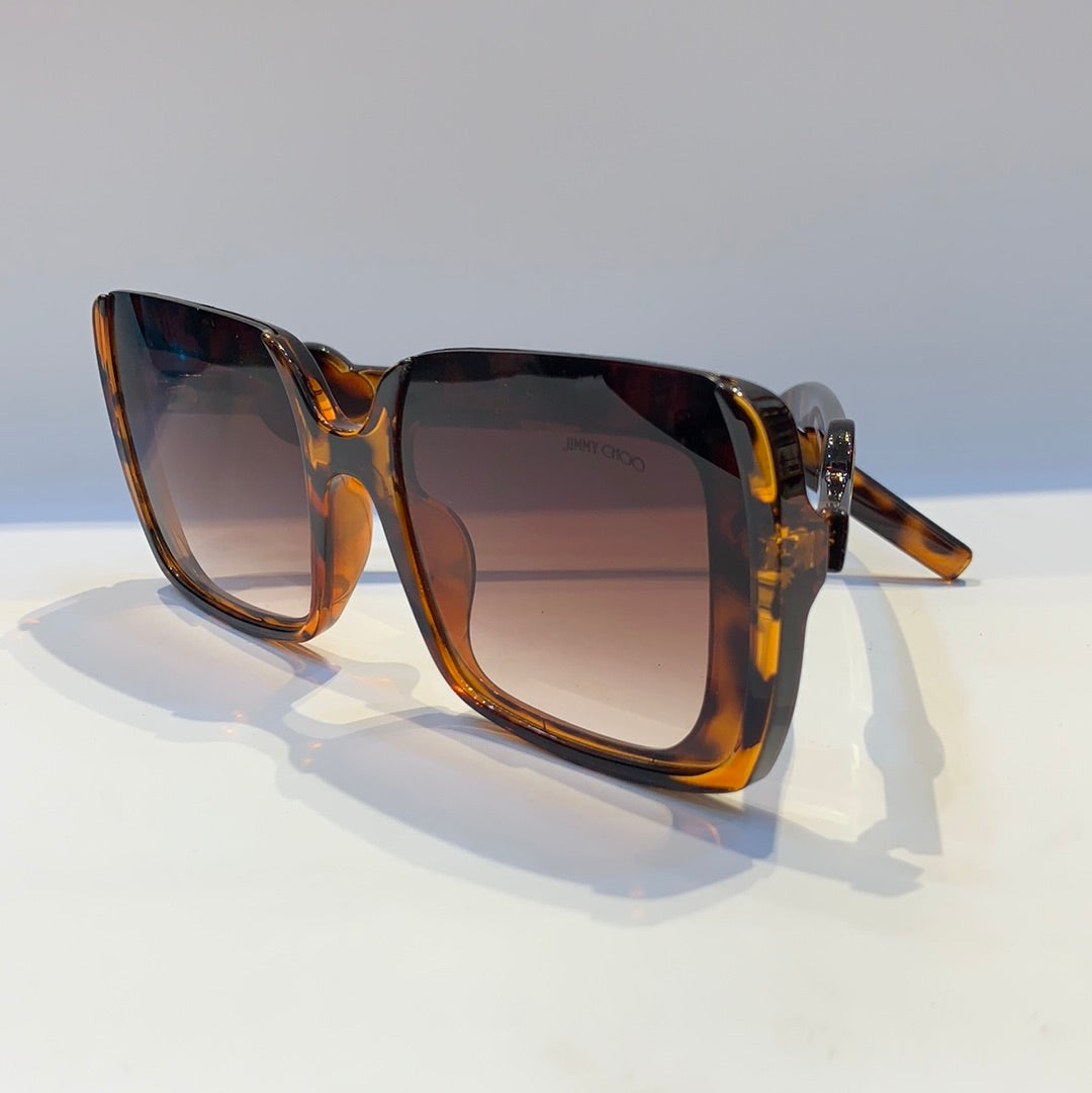 Mij Jim Leopard Frame Brown Shade Sunglass W902558 20-148