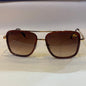 CAL Golden Frame Brown Shade Sunglasses Model L138 54 14-135