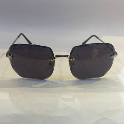 CUG Frameless Golden Black Stick Black Shade Sunglass 68108 59 18-141