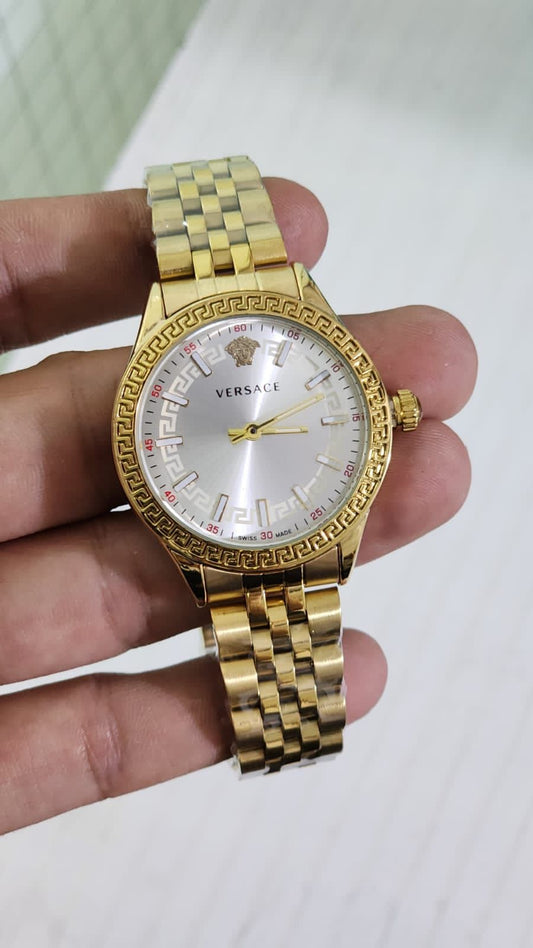 Rev Gold Chain Grey Dial Ladies Watch 901326