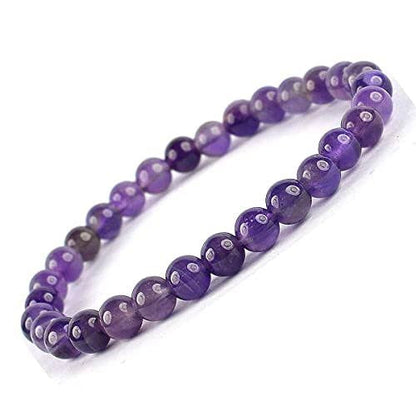 Amethyst Natural Stone Beads Unisex Bracelet