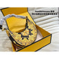 NEF Yellow Colour With Half Moon Bag Underarm Bag The Logo Metal Design Ladies Hand Bag 865447848003888
