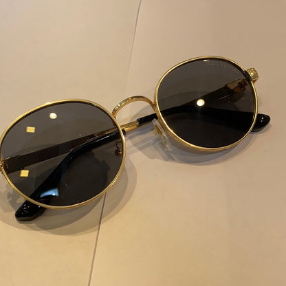 Gold Frame Printed Branded Luxury Sunglasses LV1123 C3 57 15-140