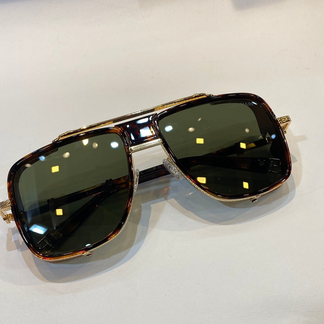 LAB Gold Leopard Frame Green Shade Unisex Branded BPS-104C59 Black
