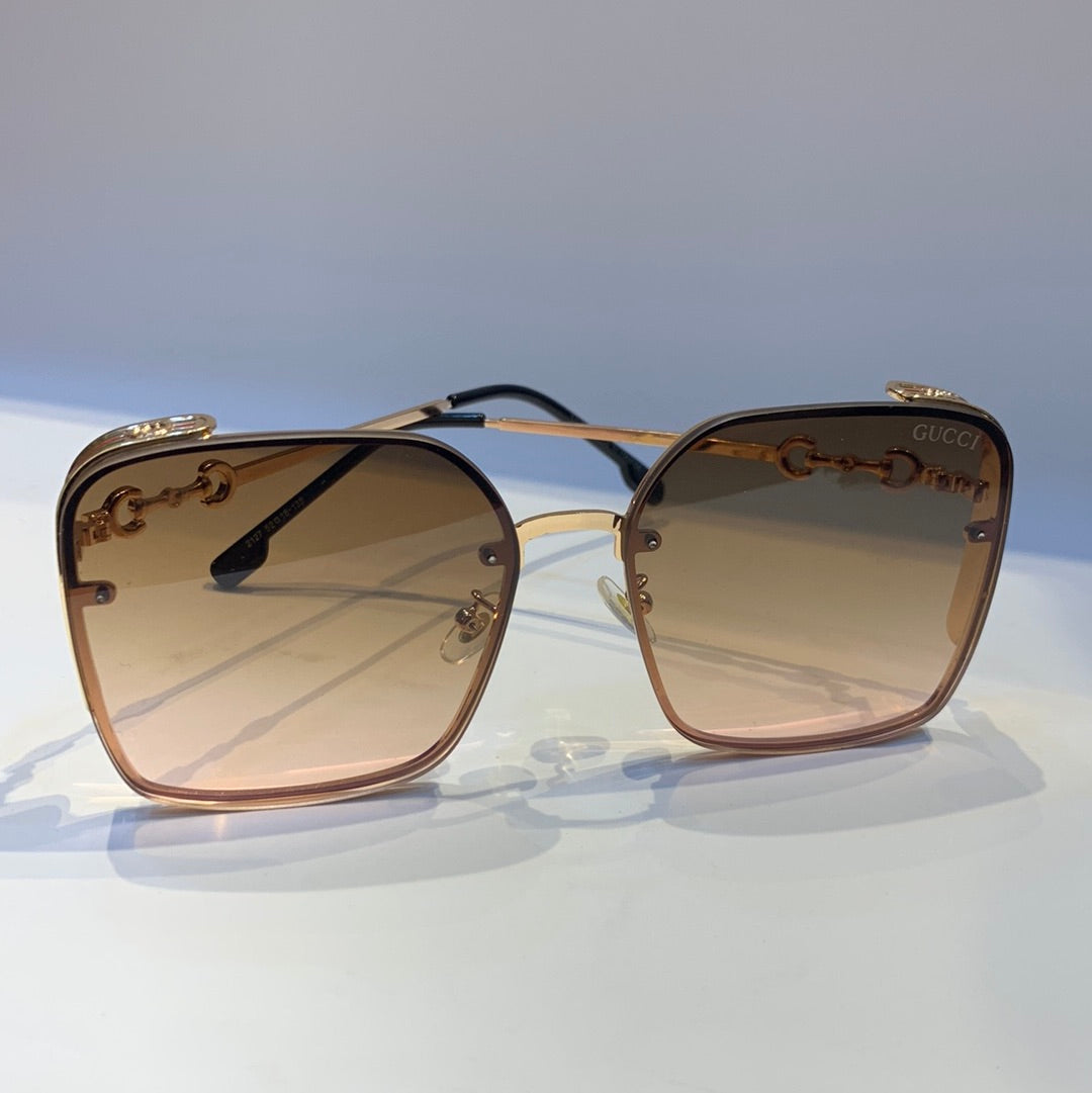 Cug Gold Frame Yellow Shade Sunglass 2127 52 18-138