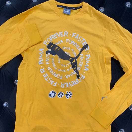 MUP Yellow Colour White Print  Full Sleeve Sweatshirt 110249