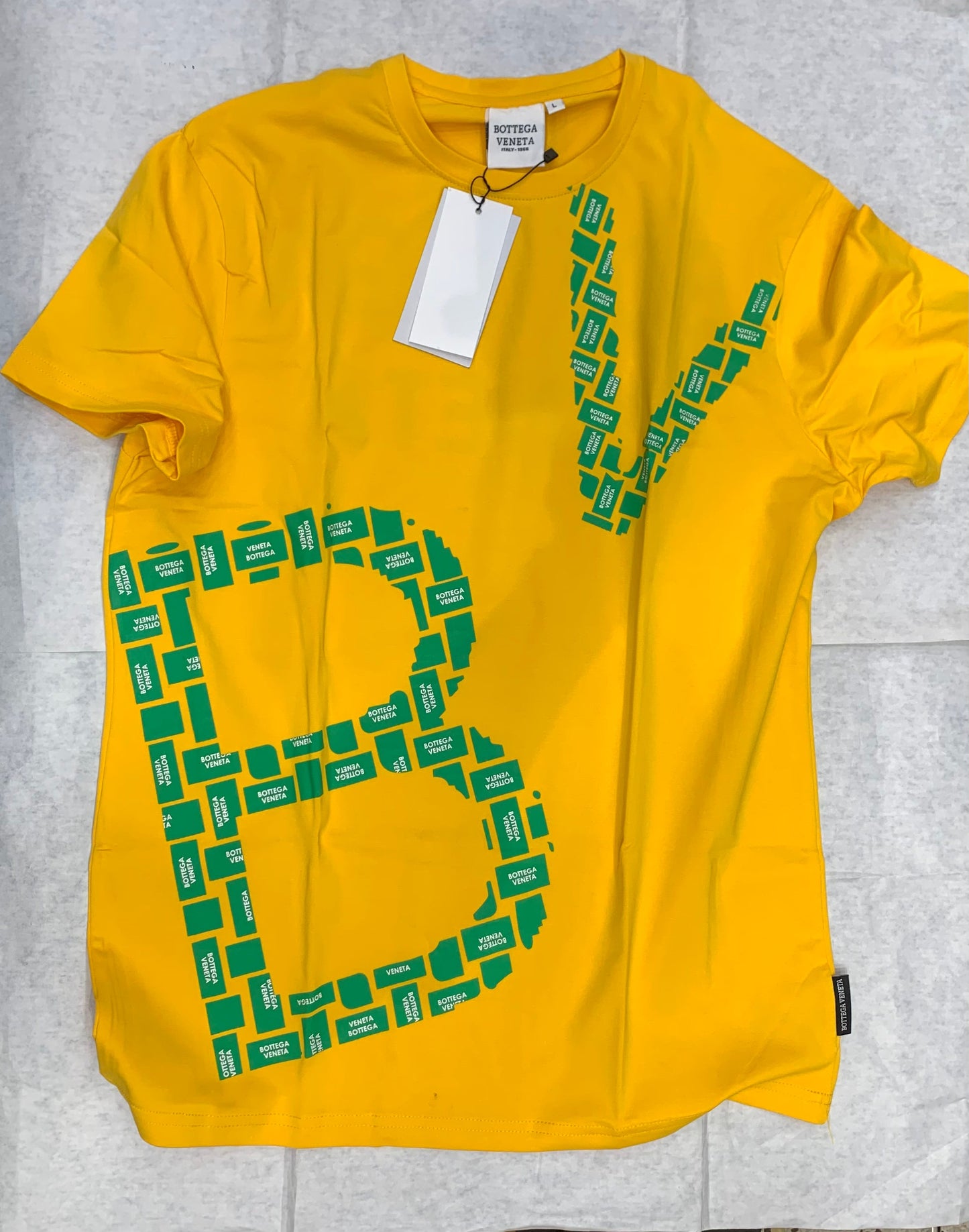 BOT TOB Yellow Colour With Front And Back Texted Print Half Sleeves Tshirt 50100