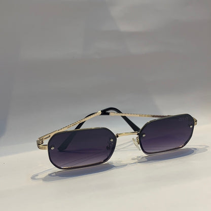 Guc cug Glossy Gold Purple Shade Unisex Sunglass wM2103 53 19 142