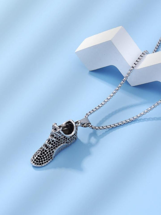 Sliver Men Sneakers Pendant Necklace Chain 50294