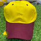 Yellow Maroon Colour 5575  Printed Cap