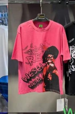 Wesel Pink Colour Front And Back Drop Shoulder Lycra Cotton TShirt 298121
