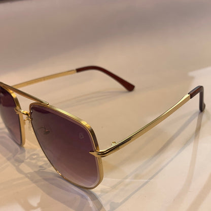 VAD Gold Frame Purple Shade Sunglass 1890 C2 58 17-148