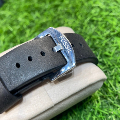 Black Strap Chronographic Dial Watch For Men