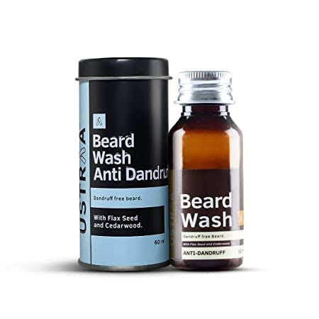 Ustraa Beard Wash 60 ML Dandruff Free Beard - With Flax Seed And Cedarwood