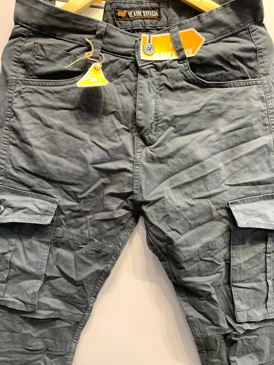 Blank Stitch Grey Colour With 6 Pocket Cargo 1105014