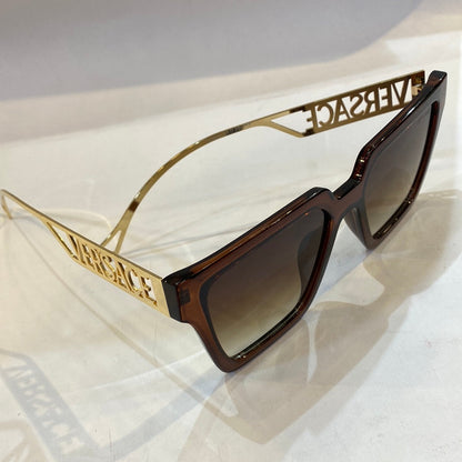 REV Brown Frame Golden Stick Brown Shade Unisex Sunglass LH082 55 20-145