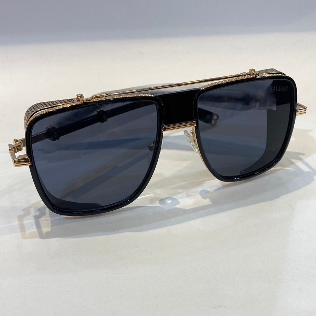 LAB Gold Frame Blue Shade Unisex Branded BPS-104C59 Black