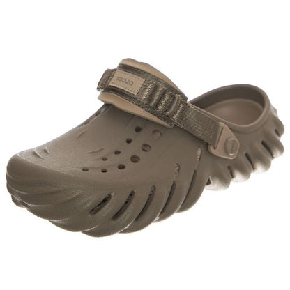 Beige Brown Khakhi Colour Echo Silicone Spring Clogs ORC CRO