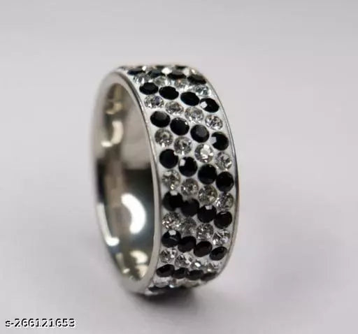 Sliver Diamond Studded Premium Quality Men’s Ring 50231