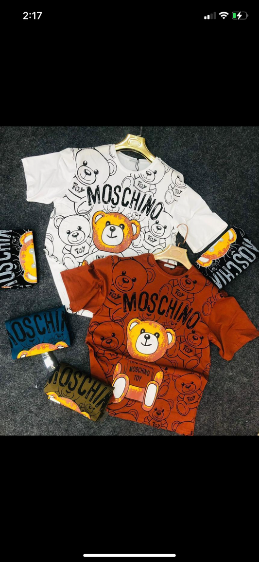 Brown Colour MOS SOM Drop Shoulder T-Shirt